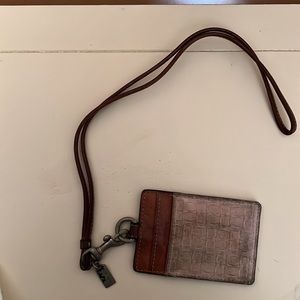 Coach card holder very light purple